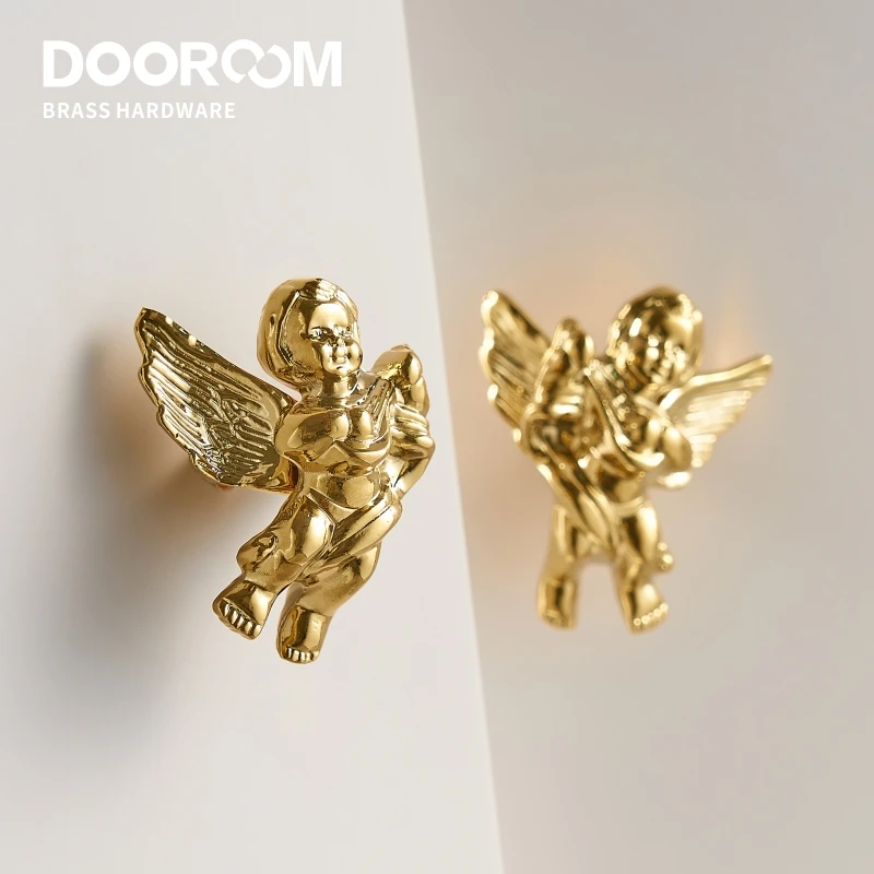 Dooroom Brass Furniture Handles Angel Decorative Shiny Chrome PVD Gold Knobs Cupboard Wardrobe Dresser Drawer Cabinet Pulls
Dooroom Brass Furniture Handles Angel Decorative Shiny Chrome PVD Gold Knobs Cupboard Wardrobe Dresser Drawer Cabinet Pulls