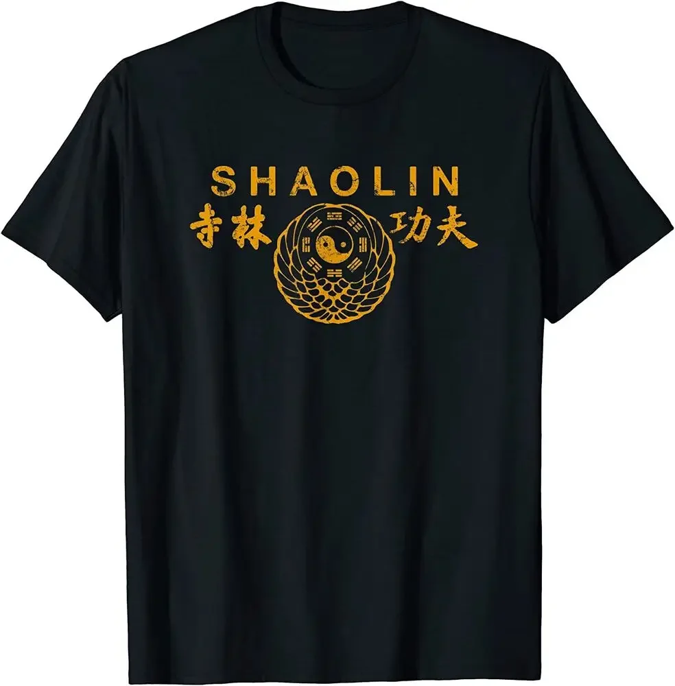 Футболка Shaolin Kung Fu из 100% хлопка с коротким рукавом для китайских боевых искусств