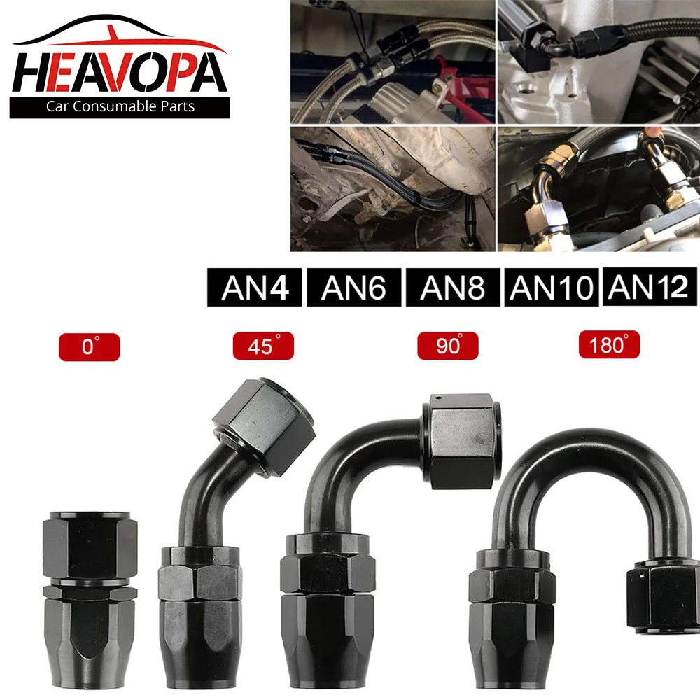 Universal Aluminum Alloy AN4/AN6/AN8/AN10/AN12 Straight 0°/45°/90°/180° Oil /Fuel Swivel Hose Terminal Hose Adaptor Kit
Universal Aluminum Alloy AN4/AN6/AN8/AN10/AN12 Straight 0°/45°/90°/180° Oil /Fuel Swivel Hose Terminal Hose Adaptor Kit