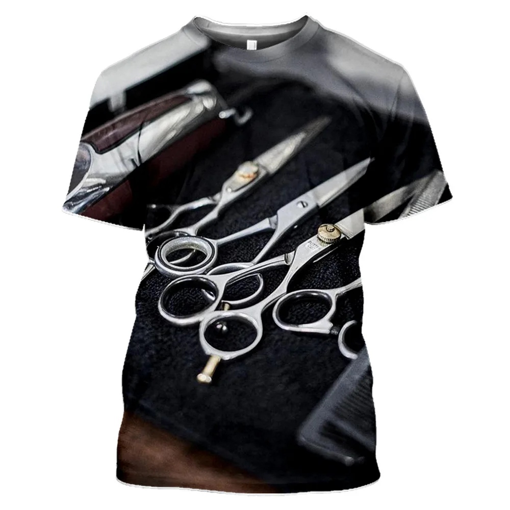 Classic Men's Retro Barber Tool T-shirt Round Neck Short Sleeve 3D Printing Hip Hop Fashion Personalized Hot Top Summer
Classic Men's Retro Barber Tool T-shirt Round Neck Short Sleeve 3D Printing Hip Hop Fashion Personalized Hot Top Summer