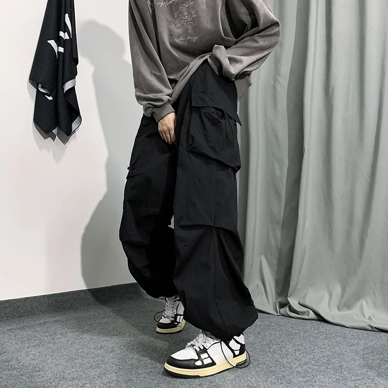 2023 Spring Summer Fashion Cargo Pants Men Solid Color Elastic Waist Wide Leg Casual Men's Pants Oversize Baggy Pants For Women
2023 Spring Summer Fashion Cargo Pants Men Solid Color Elastic Waist Wide Leg Casual Men's Pants Oversize Baggy Pants For Women
