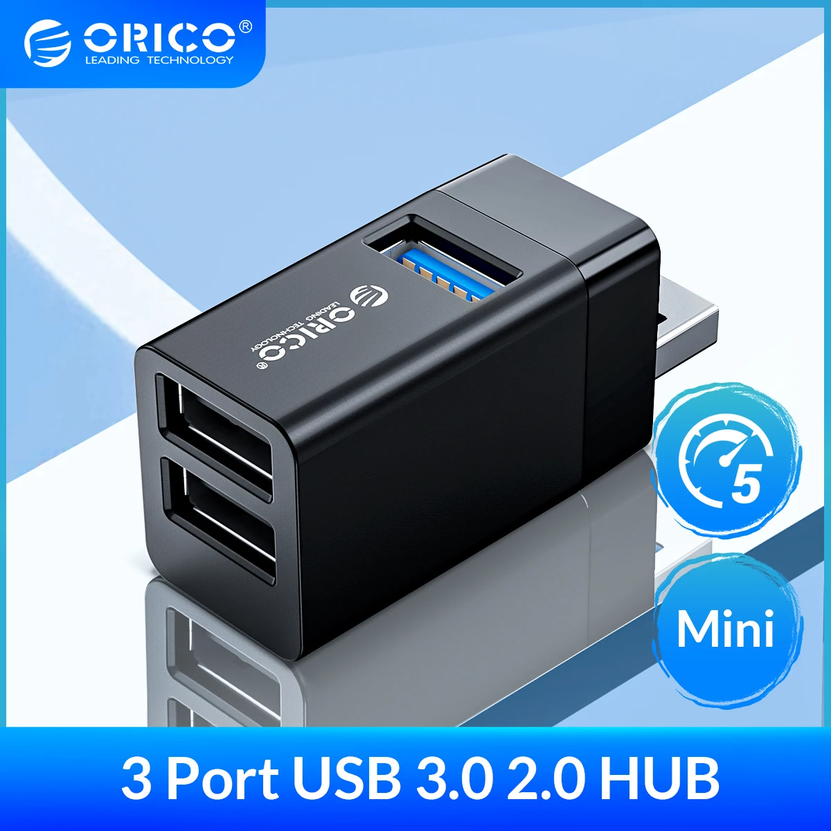 ORICO USB 3.0 Mini Hub USB 2.0 Splitter High Speed Expanded 3-port USB for desktop Laptop Free drive
ORICO USB 3.0 Mini Hub USB 2.0 Splitter High Speed Expanded 3-port USB for desktop Laptop Free drive