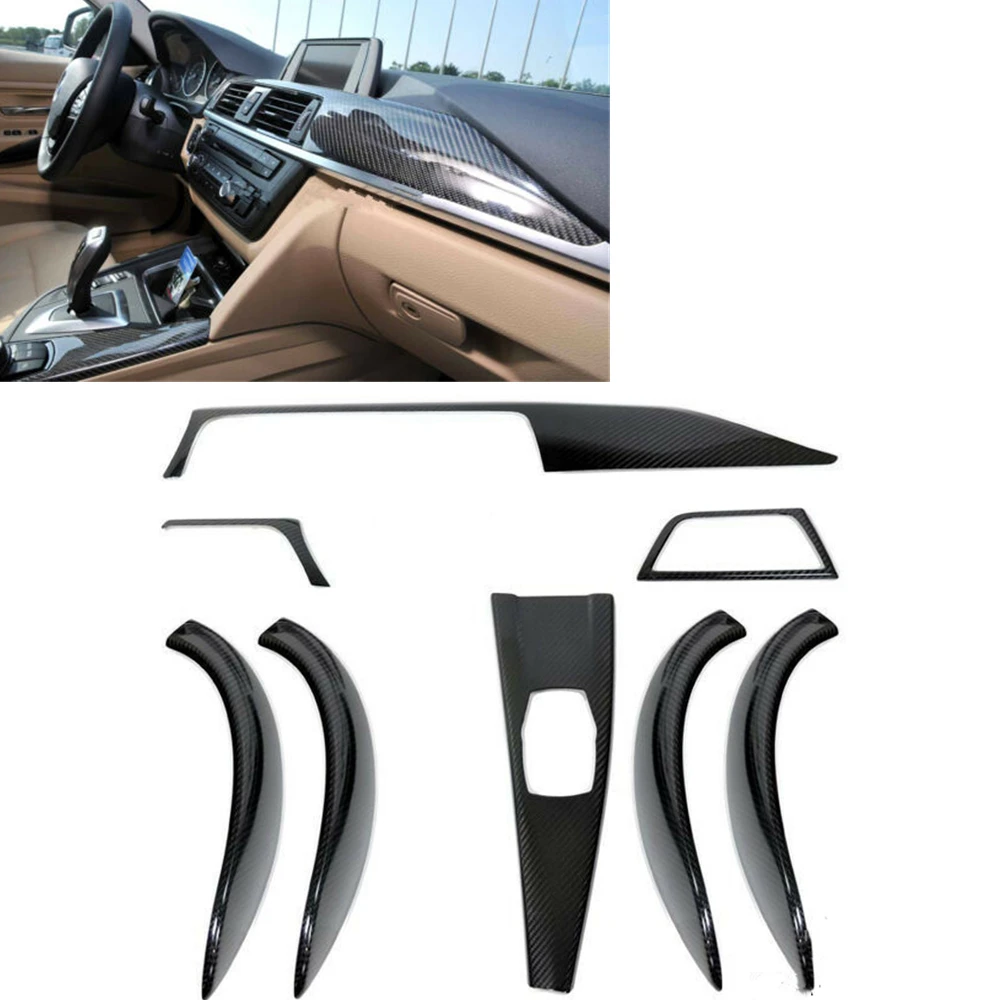 

For BMW F30 F31 F35 3 Series 2013-2018 F32 F33 F36 F80 F82 Dashboard Panel Cover Trim Carbon Fiber Dash Air Outlet Vent Sticker