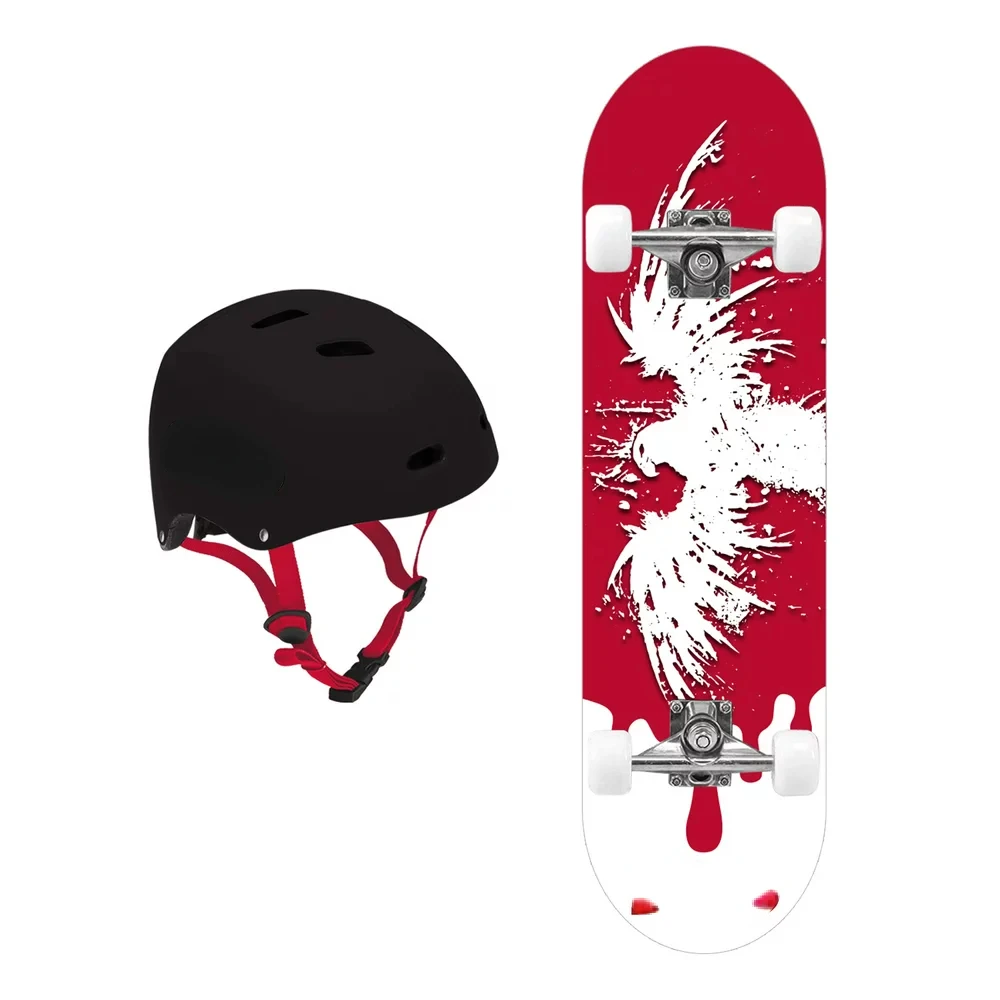 Above Skateboard Combo - Patriot - 1 Skateboard with Double Kick Tail Deck and 60mm Wheels + 1 Skateboard Helmet with Black She
Above Skateboard Combo - Patriot - 1 Skateboard with Double Kick Tail Deck and 60mm Wheels + 1 Skateboard Helmet with Black She