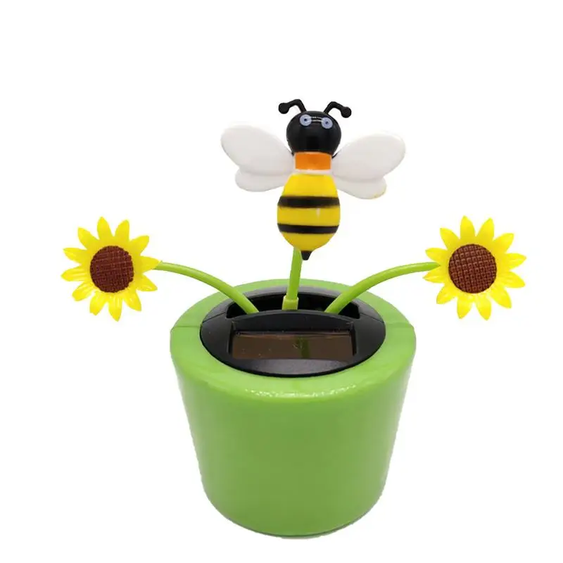 

Solar Powered Dancing Flower Sunflower Solar Car Ornament Shaking Head Car Ornaments Solar Powered Car Toy Dashboard Decor For