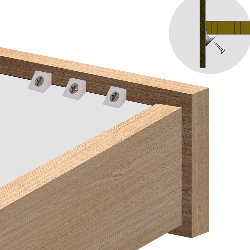 100pcs Plastic Support Back Plate Buckle With Screws 45 Degree Beveled Buckle For Wooden Drawer Cabinet Home Hardware
100pcs Plastic Support Back Plate Buckle With Screws 45 Degree Beveled Buckle For Wooden Drawer Cabinet Home Hardware