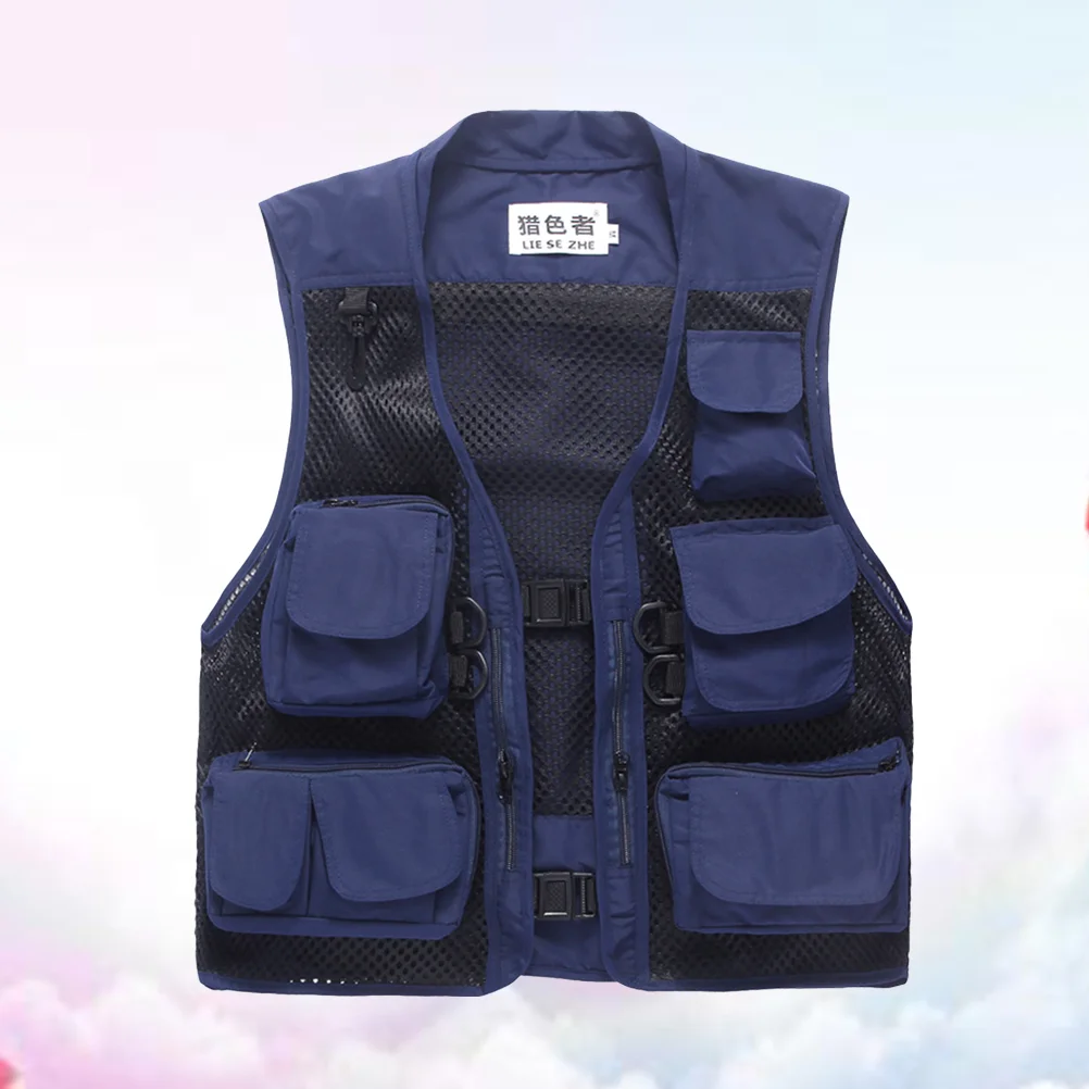 Men Mesh Vest Breathable Summer Fishing Vest Keep Warm Outdoor Multi-pockets Clothing - Size L (Blue)
Men Mesh Vest Breathable Summer Fishing Vest Keep Warm Outdoor Multi-pockets Clothing - Size L (Blue)