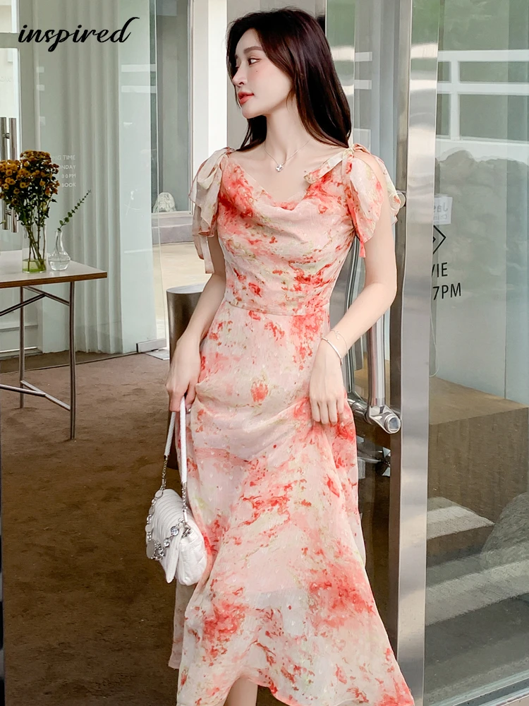 French Elegant Suspenders Dress Women 2023 Summer Fashion Floral Chiffon Dresses for Women's Club Party Long Dress
French Elegant Suspenders Dress Women 2023 Summer Fashion Floral Chiffon Dresses for Women's Club Party Long Dress