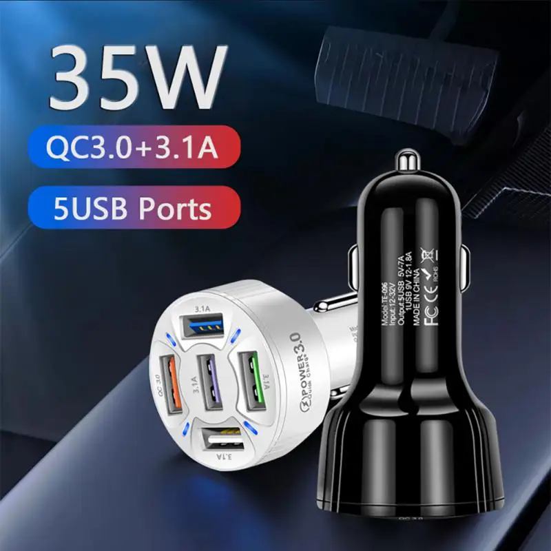 5 Port Fast Charging Car USB Charger For Xiaomi redmi note 10 Quick Charge 3.0 35W Charger Mobile Phone Charge in Car
5 Port Fast Charging Car USB Charger For Xiaomi redmi note 10 Quick Charge 3.0 35W Charger Mobile Phone Charge in Car