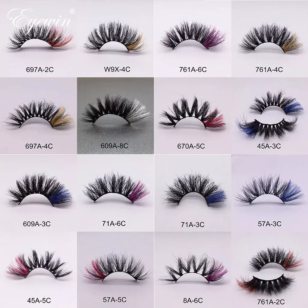 Color Eyelash Mink 3D Fake Lashes Natural Long 25mm Colored Lash Eyelashes Party Makeup Kit Colorful False Eye Lashes Wholesale
Color Eyelash Mink 3D Fake Lashes Natural Long 25mm Colored Lash Eyelashes Party Makeup Kit Colorful False Eye Lashes Wholesale