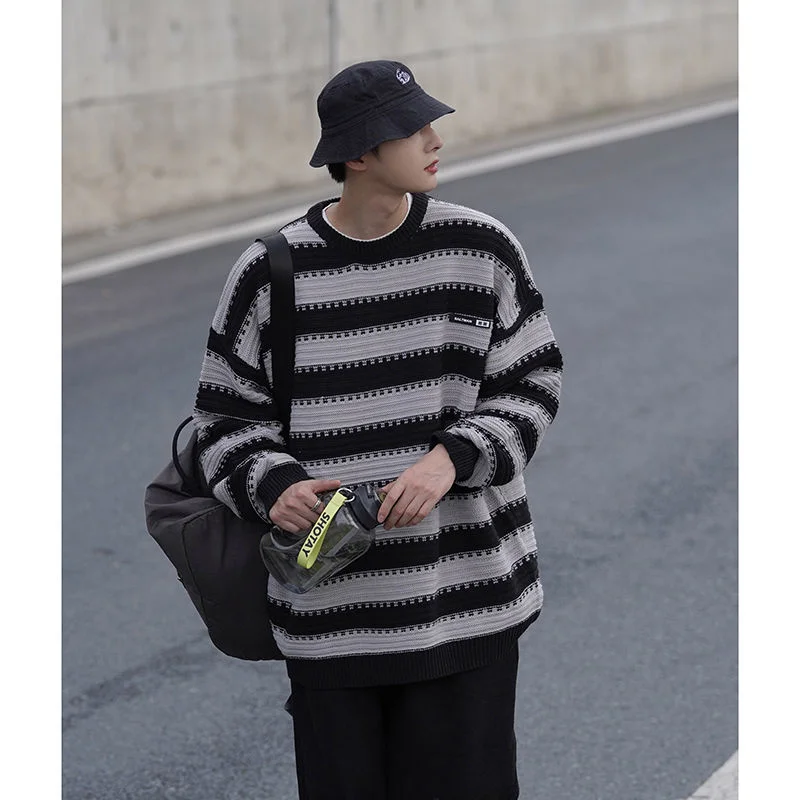 Winter Striped Sweater Men Warm Fashion Casual Knitted Pullover Men Japanese Loose Long Sleeve Sweater Mens Jumper Clothes M-3XL
Winter Striped Sweater Men Warm Fashion Casual Knitted Pullover Men Japanese Loose Long Sleeve Sweater Mens Jumper Clothes M-3XL