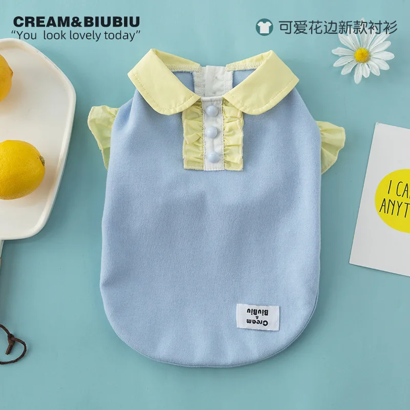 Pet Dog Clothes Lacework Bottoming Shirt for Dogs Clothing Cat Small Cute Thin Summer Blue Boy Girl Chihuahua Pet Products 2023
Pet Dog Clothes Lacework Bottoming Shirt for Dogs Clothing Cat Small Cute Thin Summer Blue Boy Girl Chihuahua Pet Products 2023