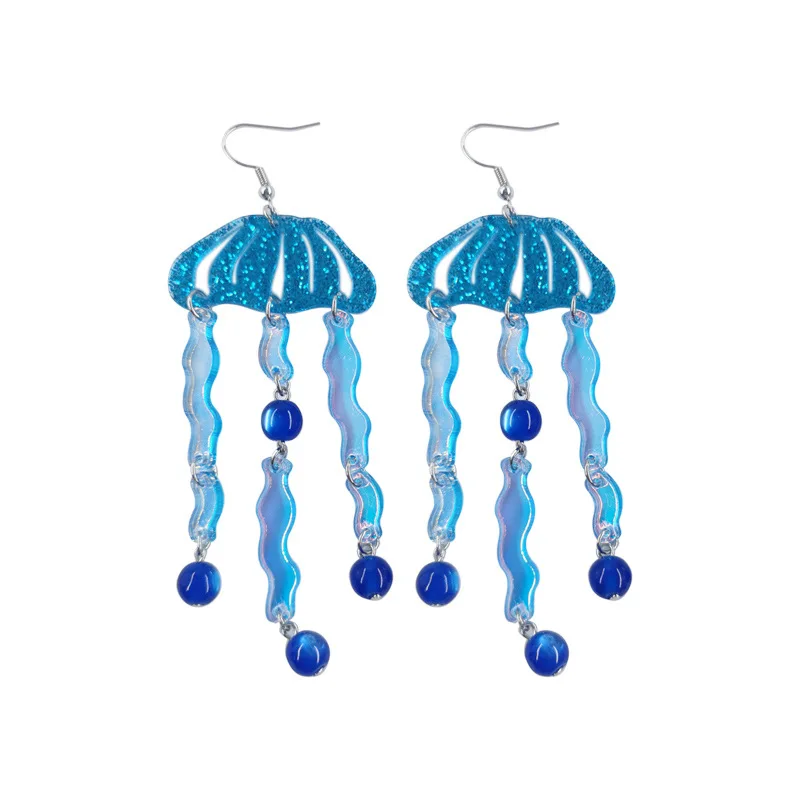 Blue Jellyfish Earring Fashion Women Long Acrylic Tassel Earring Trendy Jewelry Night Club Accessories
Blue Jellyfish Earring Fashion Women Long Acrylic Tassel Earring Trendy Jewelry Night Club Accessories