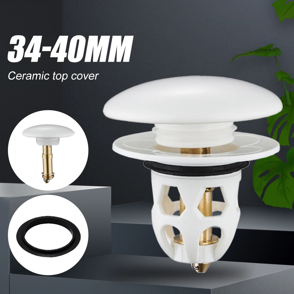 Ceramic Drain Stopper Pop-Up Bounce Core Basin Drain Filter Valve Hair Catcher Shower Sink Strainer Bath Stopper Bathroom Cover
Ceramic Drain Stopper Pop-Up Bounce Core Basin Drain Filter Valve Hair Catcher Shower Sink Strainer Bath Stopper Bathroom Cover