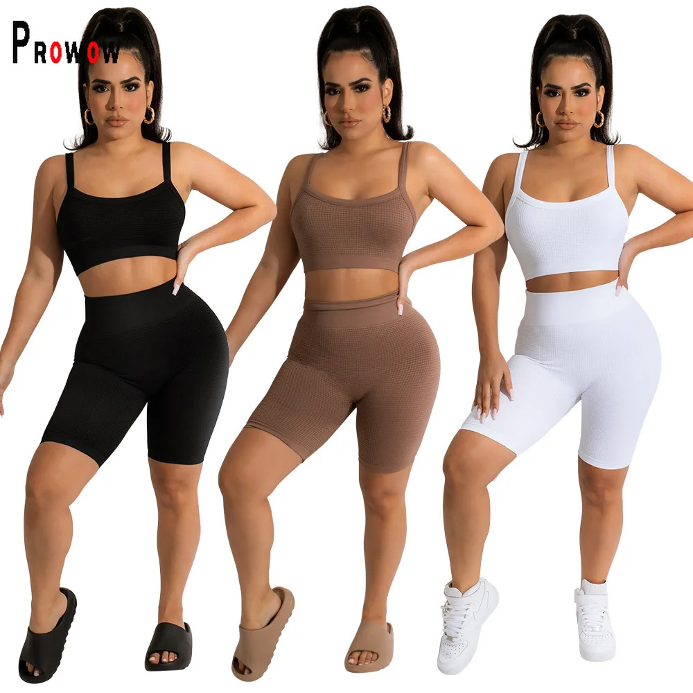 Prowow Women Outfits 2022 Summer Sporty Two Piece Clothing Set Corset Tops Shorts Bodycon Joggers Fitness Suit Female Sportswear
Prowow Women Outfits 2022 Summer Sporty Two Piece Clothing Set Corset Tops Shorts Bodycon Joggers Fitness Suit Female Sportswear