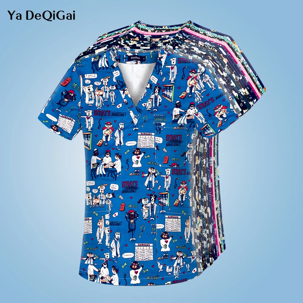 Женская блузка с коротким рукавом и карманами, для медсестер
Женская блузка с коротким рукавом и карманами, для медсестер