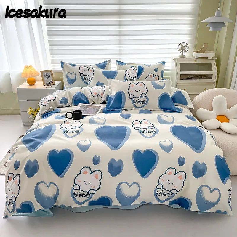 AB Version of Soft Skin-friendly Brushed Four-piece Set Simple Small Fresh Dormitory Aloe Vera Cotton Bed Sheet Covers 3/4 Sets
AB Version of Soft Skin-friendly Brushed Four-piece Set Simple Small Fresh Dormitory Aloe Vera Cotton Bed Sheet Covers 3/4 Sets