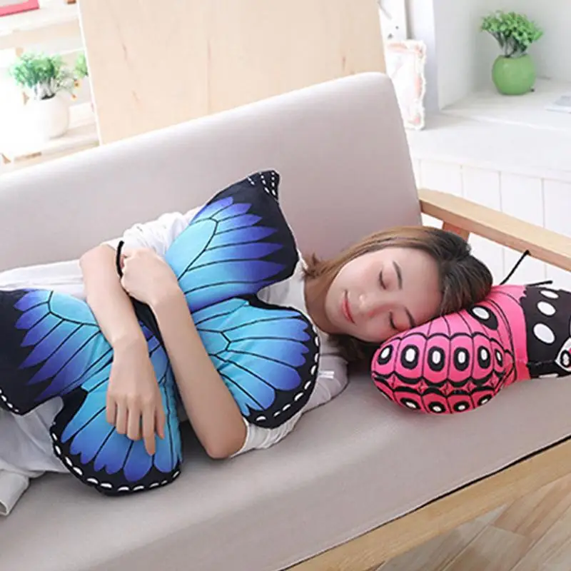 

Colorful Butterfly Plush Pillow Realistic Stuffed Butterfly Cushion Home Sofa Decoration Cushion With Concealed Zipper Closure