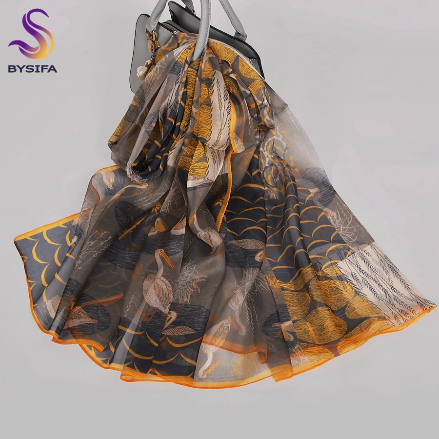 BYSIFA| New Brand Coffee Grey Silk Scarf Luxury Ladies Fall Winter Long Scarves Wraps 100% Silk Summer Beach Shawl 180*110cm
BYSIFA| New Brand Coffee Grey Silk Scarf Luxury Ladies Fall Winter Long Scarves Wraps 100% Silk Summer Beach Shawl 180*110cm