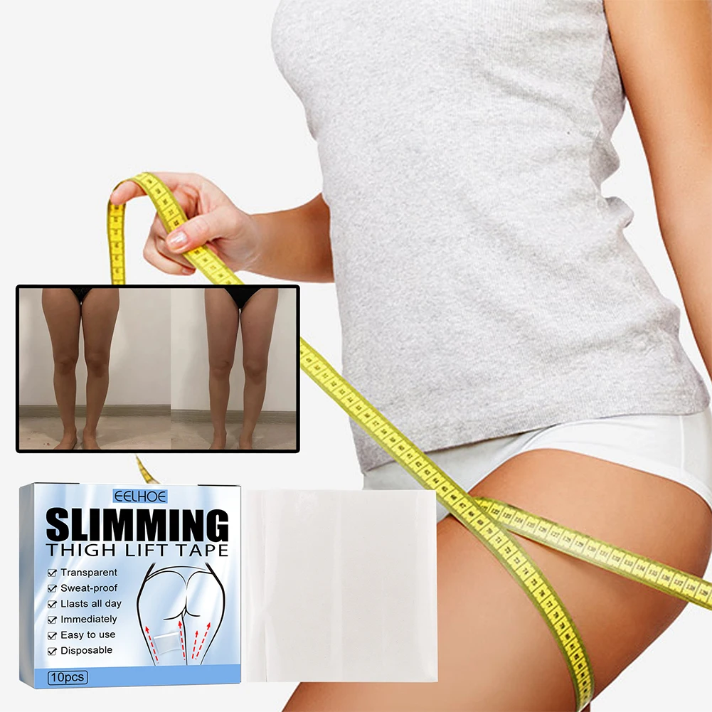 10pcs Thigh Lift Tape Invisible Sweatproof Slimming Tape Instantly Firming Lifting Thigh Skin Reduce Sagging Skin Leg Shaping
10pcs Thigh Lift Tape Invisible Sweatproof Slimming Tape Instantly Firming Lifting Thigh Skin Reduce Sagging Skin Leg Shaping