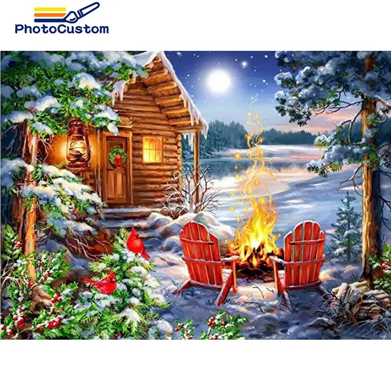 PhotoCustom Oil Painting By Number House Drawing On Canvas HandPainted Art Gift DIY Picture By Number Winter Kits Home Decor
PhotoCustom Oil Painting By Number House Drawing On Canvas HandPainted Art Gift DIY Picture By Number Winter Kits Home Decor