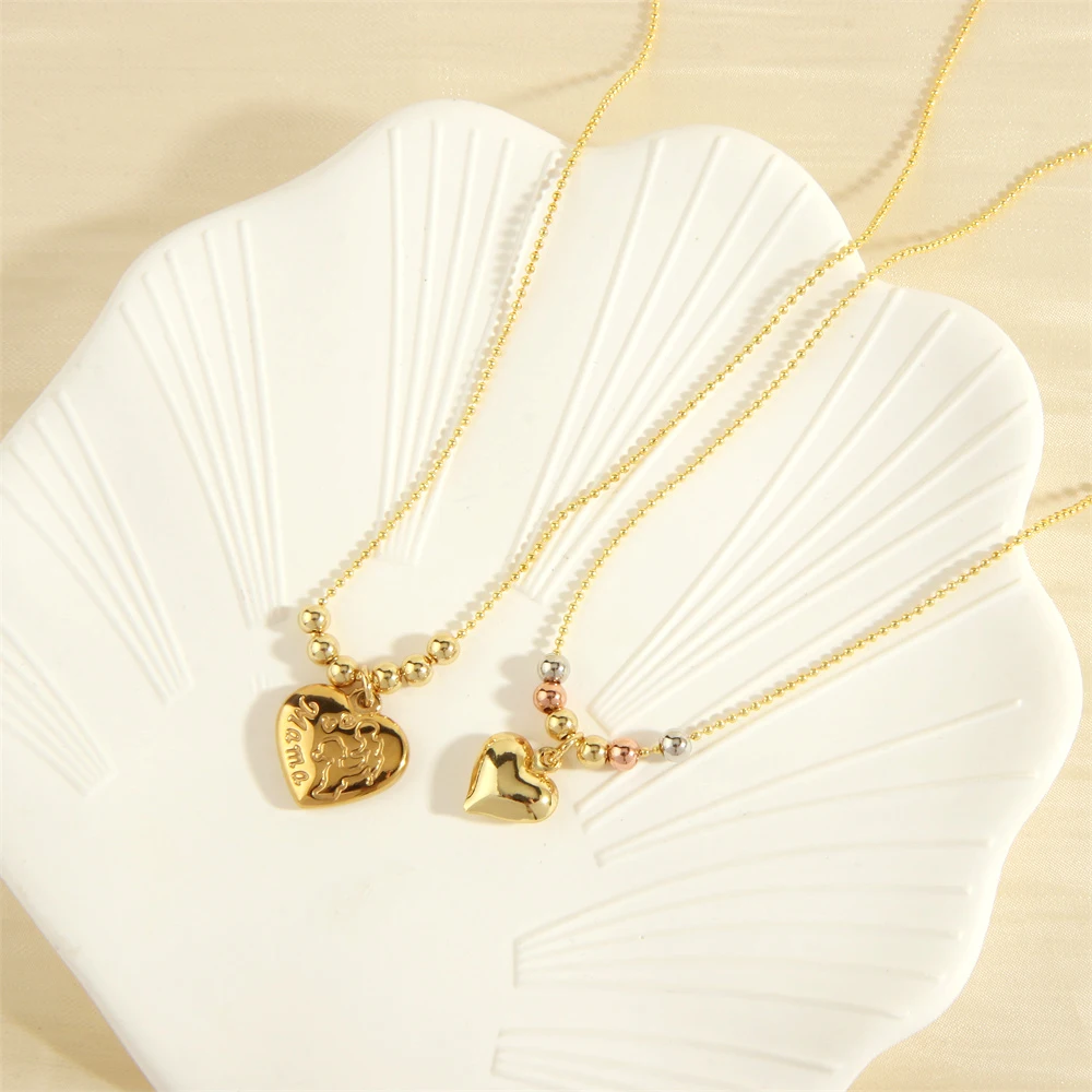 New Round Bead Chain Metal Love Heart Pendant Necklace Women's Simple Fashion Temperament Short Clavicle Chain Jewelry Wholesale
New Round Bead Chain Metal Love Heart Pendant Necklace Women's Simple Fashion Temperament Short Clavicle Chain Jewelry Wholesale