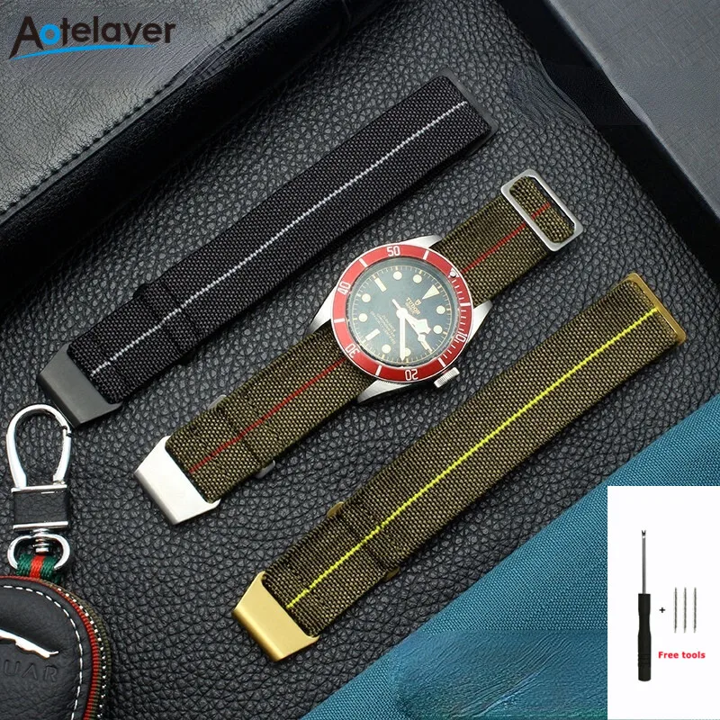 18mm 20mm 22mm Width Weave Vintage Nylon Watchband for Tudor Rolex Seiko Parachute Package Elastic Men's Watch Strap Accessories
18mm 20mm 22mm Width Weave Vintage Nylon Watchband for Tudor Rolex Seiko Parachute Package Elastic Men's Watch Strap Accessories