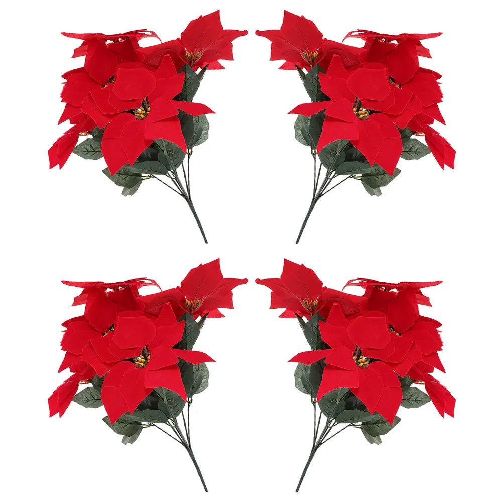 4Pcs Fake Poinsettia Flowers Realistic Poinsettia for Christmas Wreath Garland Decoration
4Pcs Fake Poinsettia Flowers Realistic Poinsettia for Christmas Wreath Garland Decoration