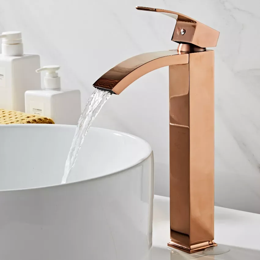 Basin faucet brass bathroom faucet single handle torneiras para pia de banheiro Rose Gold sink Wash faucet waterfall faucet
Basin faucet brass bathroom faucet single handle torneiras para pia de banheiro Rose Gold sink Wash faucet waterfall faucet