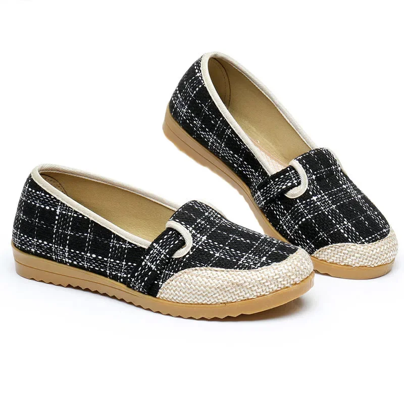 Sapatos Femininas Women Cute Round Toe Black Plaid Pattern Spring Slip on Anti Skid Shoes Lady Casual Beige Dance Loafers G1177
Sapatos Femininas Women Cute Round Toe Black Plaid Pattern Spring Slip on Anti Skid Shoes Lady Casual Beige Dance Loafers G1177