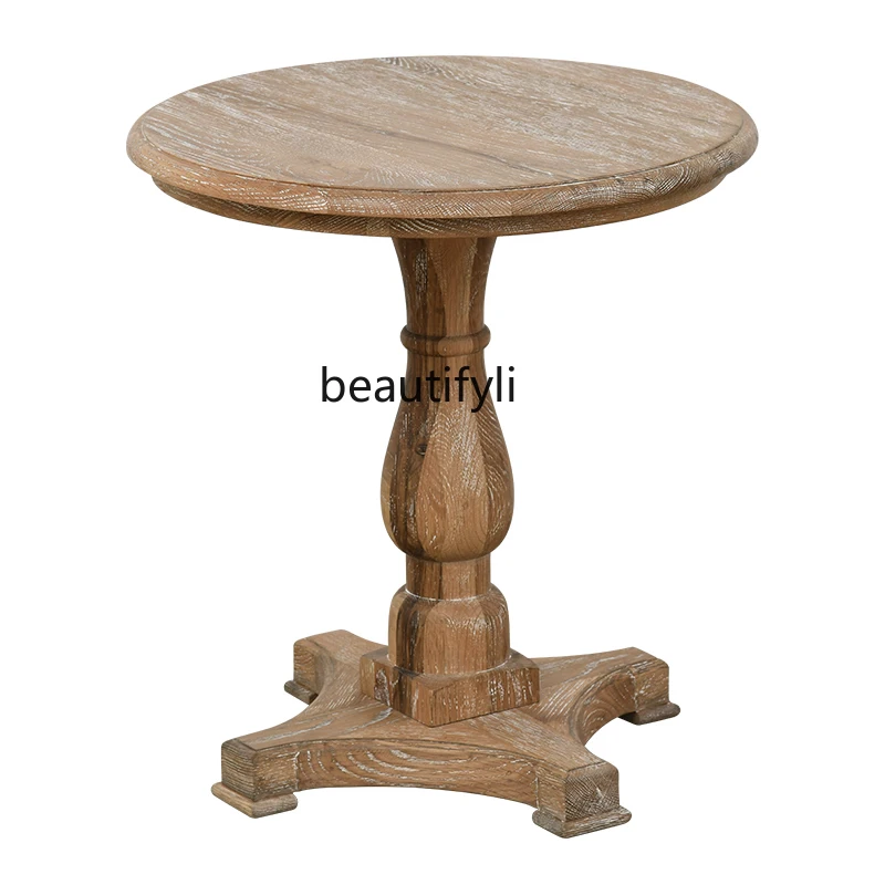yj American Country French Solid Wood Small round Table Retro Sofa Side Table round Small Coffee Table
yj American Country French Solid Wood Small round Table Retro Sofa Side Table round Small Coffee Table