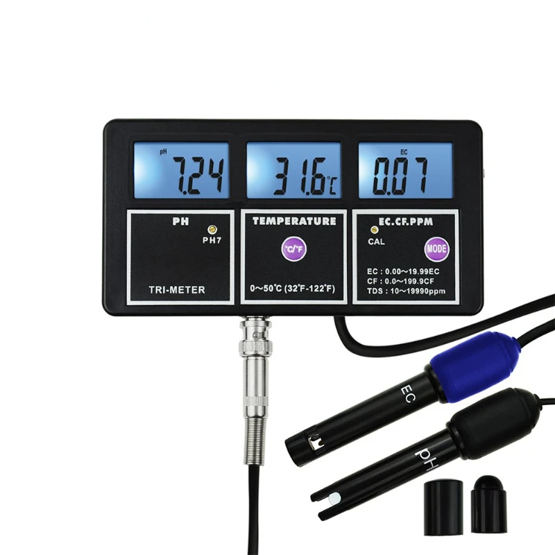Multi-parameter 5-in-1 Water Quality Meter Wall-mountable PH EC CF TDS (ppm) Temperature Tester
Multi-parameter 5-in-1 Water Quality Meter Wall-mountable PH EC CF TDS (ppm) Temperature Tester