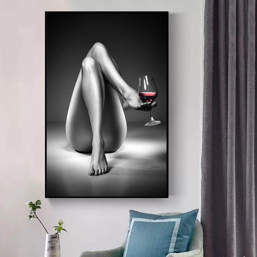 Naked Woman Legs Modern Canvas Prints Red Wine Glass Home Decor Wall Art Sexy Girl Poster Painting For Living Room Mural Tableau
Naked Woman Legs Modern Canvas Prints Red Wine Glass Home Decor Wall Art Sexy Girl Poster Painting For Living Room Mural Tableau