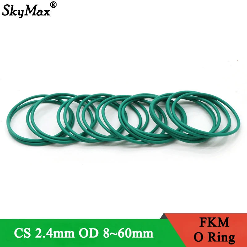 10pcs CS 2.4mm OD 8~60mm Green FKM Fluorine Rubber O Ring Sealing Gasket Insulation Oil High Temperature Resistance Green
10pcs CS 2.4mm OD 8~60mm Green FKM Fluorine Rubber O Ring Sealing Gasket Insulation Oil High Temperature Resistance Green