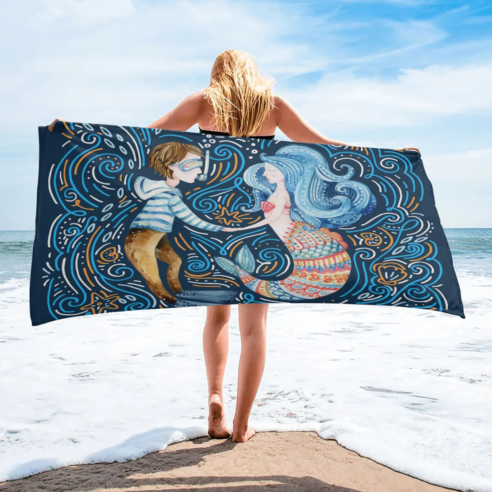 Sailor Mermaid Doodle Modern Household Bath Towel Quick Dry Fitness Spa Towel Stylish Microfiber Beach Towel
Sailor Mermaid Doodle Modern Household Bath Towel Quick Dry Fitness Spa Towel Stylish Microfiber Beach Towel