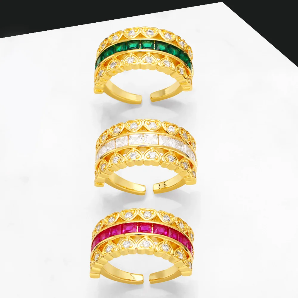 2023 New Gold Color Classic Women's Ring Adjustable Ring Luxury Open Zircon Crystal Heart Ring Wedding Jewelry Dropshipping
2023 New Gold Color Classic Women's Ring Adjustable Ring Luxury Open Zircon Crystal Heart Ring Wedding Jewelry Dropshipping