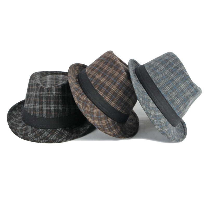 New Jazz Hat Autumn and Winter Woolen Warmth British Retro Art Performances Thickened Wild Plaid Men's Cap Fedora Hat
New Jazz Hat Autumn and Winter Woolen Warmth British Retro Art Performances Thickened Wild Plaid Men's Cap Fedora Hat