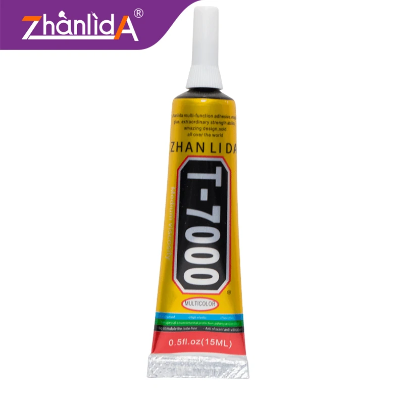 

Mobile Phone Screen Bonding Glass Repair Glue Zhanlida T7000 15ML Glue Black Super Adhesive Contact Adhesive LCD Display Frame