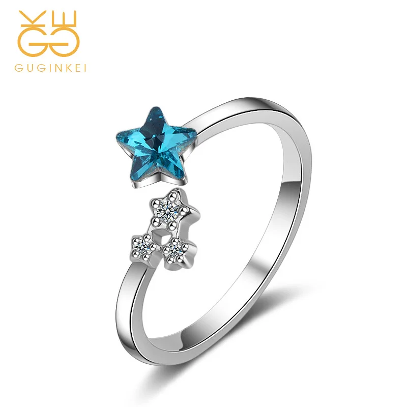 GUGINKEI Star Art Rings for Women Wedding Engagement Jewelry Zircon 925 Sterling Silver Womens Jewellery Ladies Ring Resizable
GUGINKEI Star Art Rings for Women Wedding Engagement Jewelry Zircon 925 Sterling Silver Womens Jewellery Ladies Ring Resizable