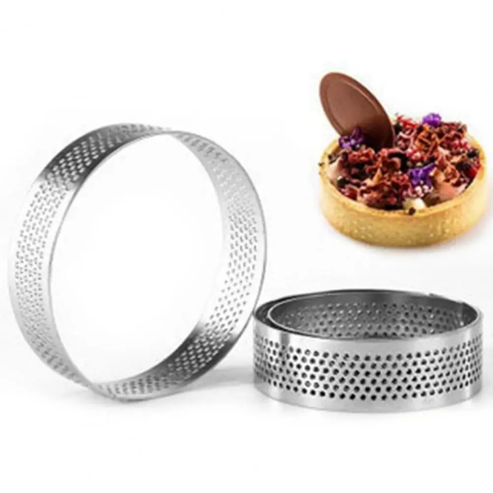 Practical Tart Circle Mold No Deforming Cake Ring Waterproof Circle Cake Baking Mould with Hole Heat-resistant
Practical Tart Circle Mold No Deforming Cake Ring Waterproof Circle Cake Baking Mould with Hole Heat-resistant