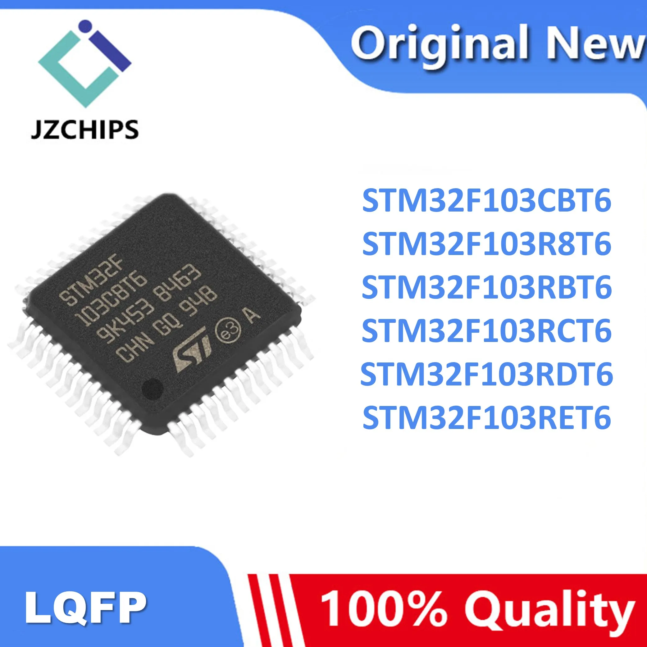 STM32F103CBT6 STM32F103R8T6 STM32F103RBT6 STM32F103RCT6 STM32F103RDT6 STM32F103RET6 RFT6 RGT6 C8T6 Microcontroller Single Chip
STM32F103CBT6 STM32F103R8T6 STM32F103RBT6 STM32F103RCT6 STM32F103RDT6 STM32F103RET6 RFT6 RGT6 C8T6 Microcontroller Single Chip