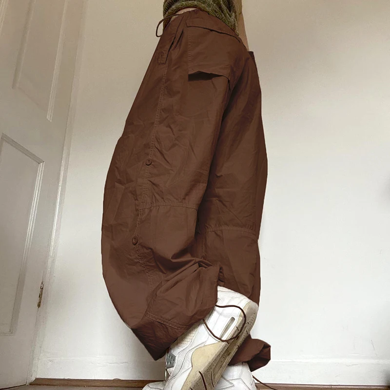 WeiYao Drawstring Low Waist Wide Leg Cargo Pants Baggy Hippie 2022 Korean Trousers Women Pocket Casual Button Streetwear Bottoms
WeiYao Drawstring Low Waist Wide Leg Cargo Pants Baggy Hippie 2022 Korean Trousers Women Pocket Casual Button Streetwear Bottoms