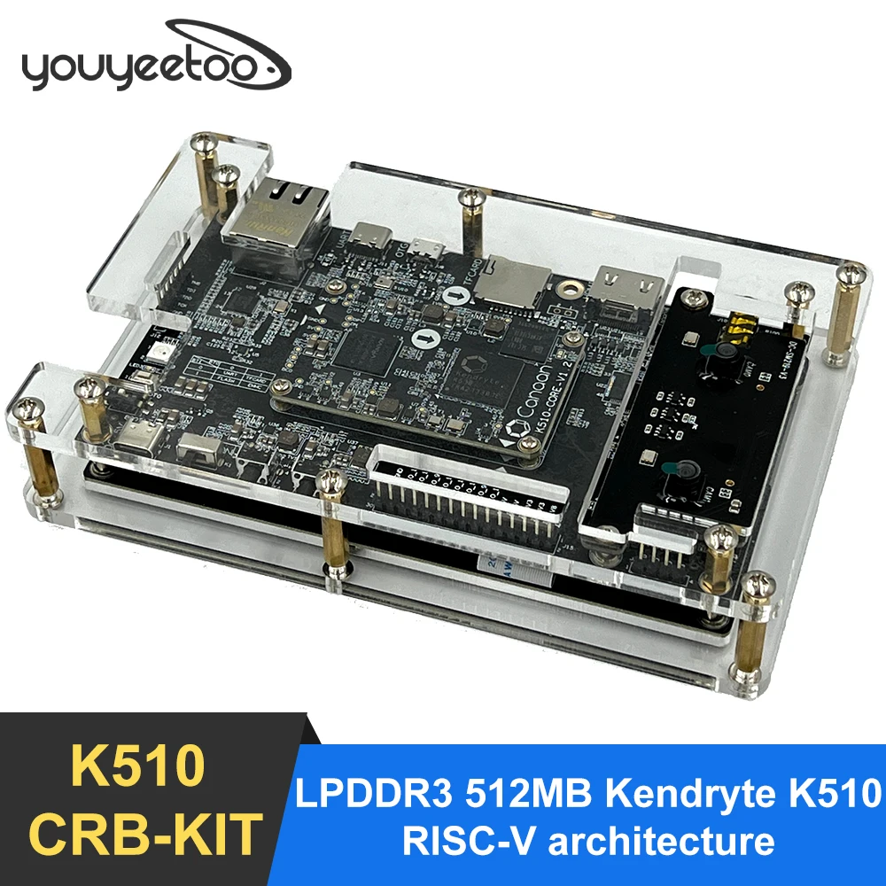 youyeetoo Kendryte K510 CRB-KIT 64-bit RISC-V dual-core@800MHz 2.5 TOPS INT8 TOF 3D AI Deep Learning Support three Camera Inputs
youyeetoo Kendryte K510 CRB-KIT 64-bit RISC-V dual-core@800MHz 2.5 TOPS INT8 TOF 3D AI Deep Learning Support three Camera Inputs