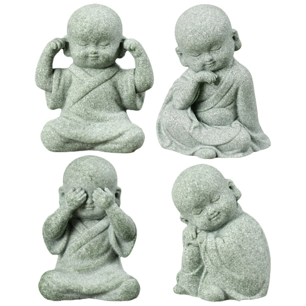 4 Pcs Zen Style Statue Little Monk Statue Desktop Tea Pet Table Sculpture Garden Small Figurine Adornment
4 Pcs Zen Style Statue Little Monk Statue Desktop Tea Pet Table Sculpture Garden Small Figurine Adornment