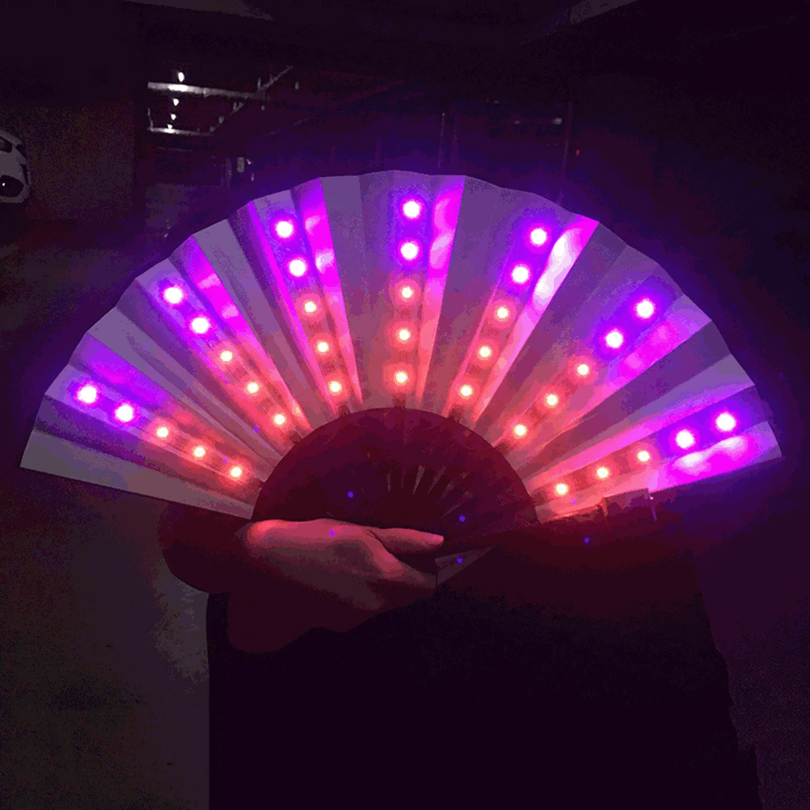 Folding Fan with LED Light and Remote Control Colorful Chinese Hand Held Folding Fan for Party/Dance LED Paper Fan Chinese Style
Folding Fan with LED Light and Remote Control Colorful Chinese Hand Held Folding Fan for Party/Dance LED Paper Fan Chinese Style