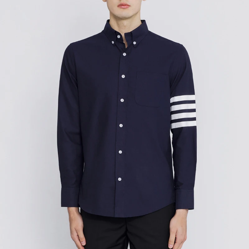 TB THOM Men's Shirt 2022 Spring Korean Style Top Women Pure Cotton White 4-bar Stripes Shirts And Blouses Casual Formal Tops
TB THOM Men's Shirt 2022 Spring Korean Style Top Women Pure Cotton White 4-bar Stripes Shirts And Blouses Casual Formal Tops