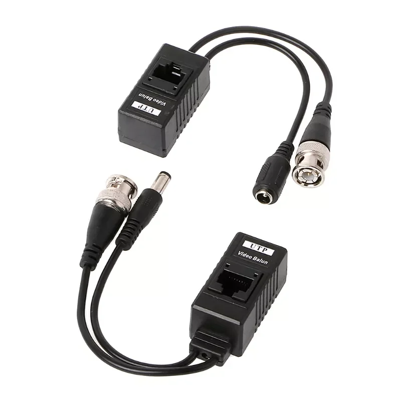 1 Pair BNC To RJ45 Passive Video Power + Audio Balun Transceiver For CCTV Camera
1 Pair BNC To RJ45 Passive Video Power + Audio Balun Transceiver For CCTV Camera