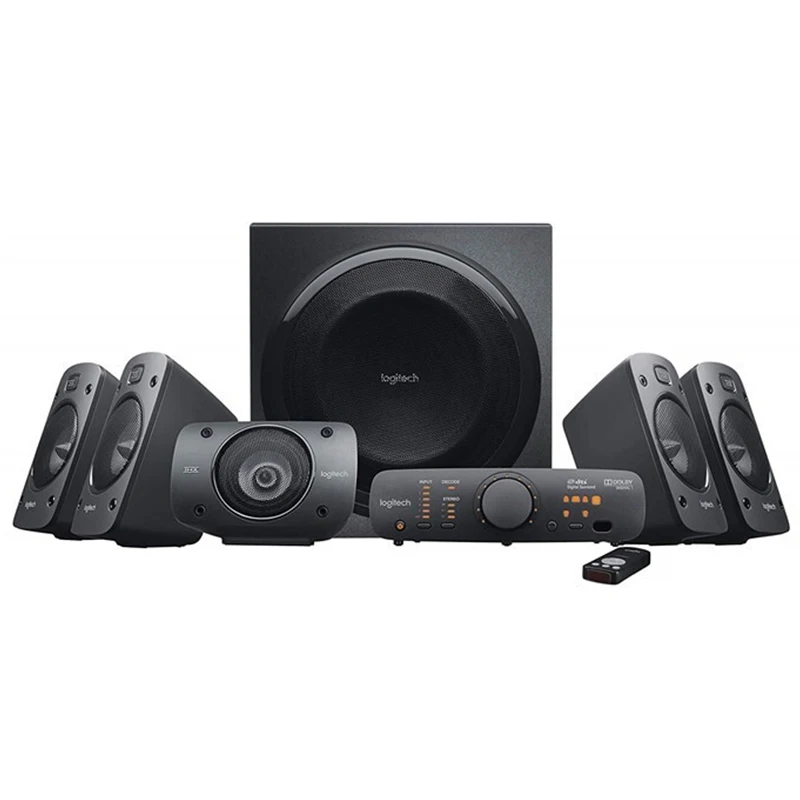 Original Log itech Z906 Speaker 5.1 Surround Sound For Home Theater Wireless Wifi Smart Speaker HD Sound Quality Computer Speake
Original Log itech Z906 Speaker 5.1 Surround Sound For Home Theater Wireless Wifi Smart Speaker HD Sound Quality Computer Speake