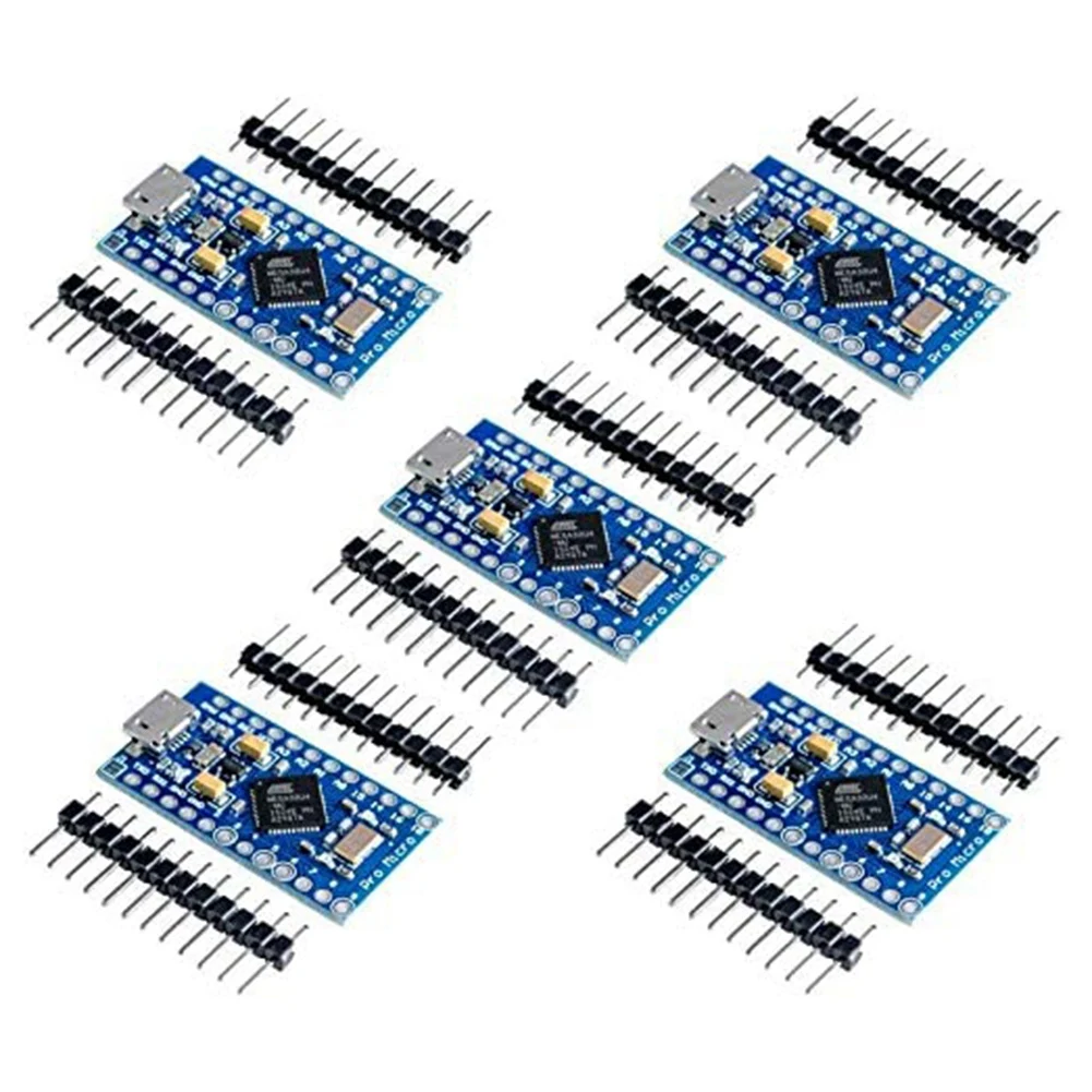 5Pcs Pro Mini ATmega32U4 5V/16MHz Module with Pin Header for Arduino Leonardo Envol
5Pcs Pro Mini ATmega32U4 5V/16MHz Module with Pin Header for Arduino Leonardo Envol