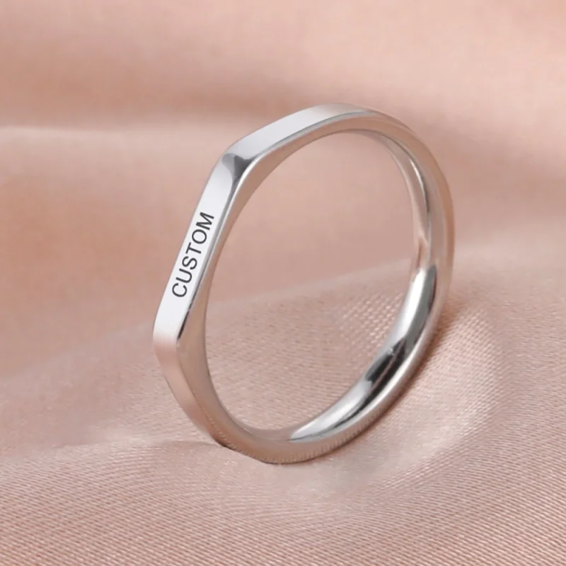 Name Date Customized Rings for Women Men Stainless Steel Couple Personalized Ring Anniversary Jewelry Gift for Lover
Name Date Customized Rings for Women Men Stainless Steel Couple Personalized Ring Anniversary Jewelry Gift for Lover
